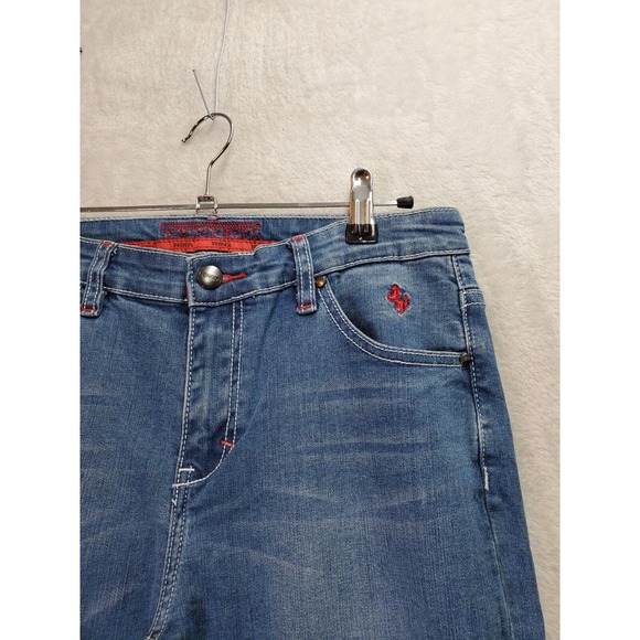 Ferrani Jeans Boys 16 Blue‎ Denim Cotton Stretch Light Wash Pockets Straight Leg - Picture 5 of 10